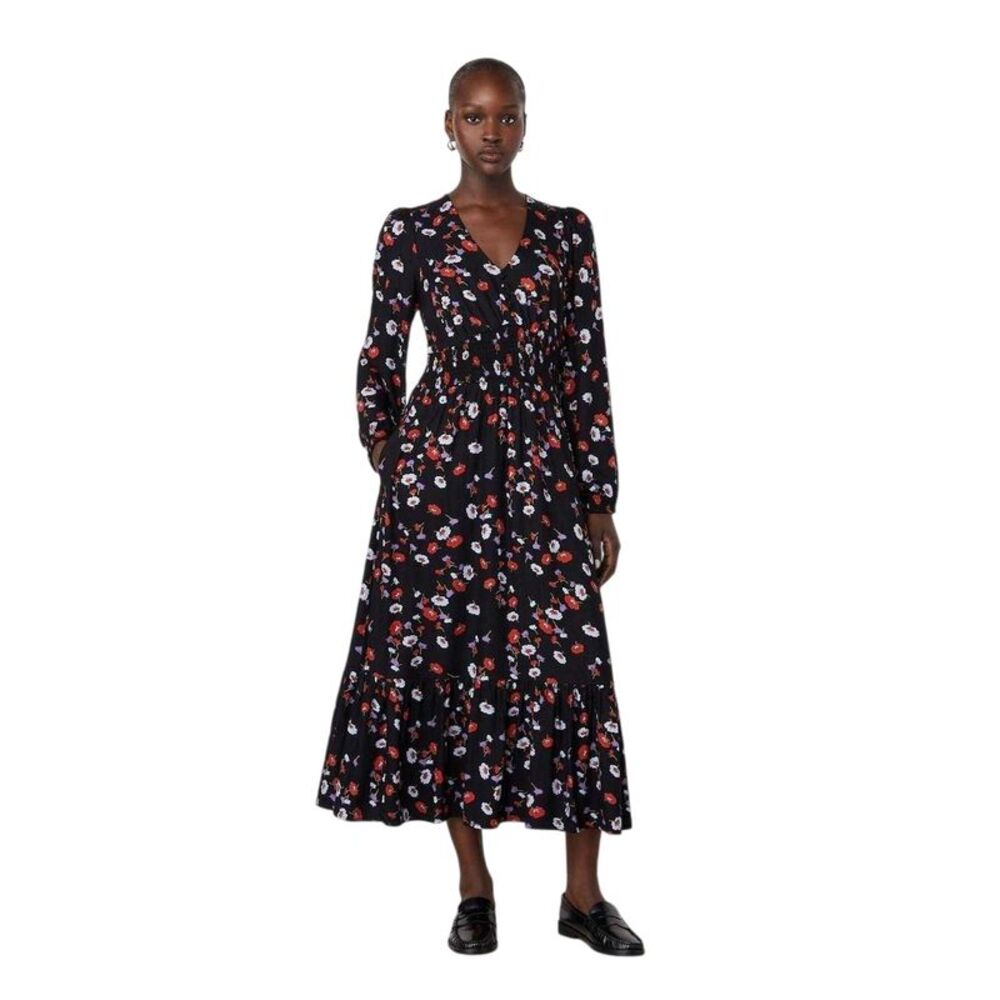 Finery Womens/Ladies Erina Floral Midi Dress / Black